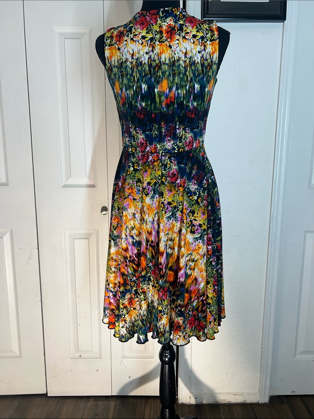 Cynthia Rowley Multicolor Floral-Abstract Midi Dress - Picture 3 of 5